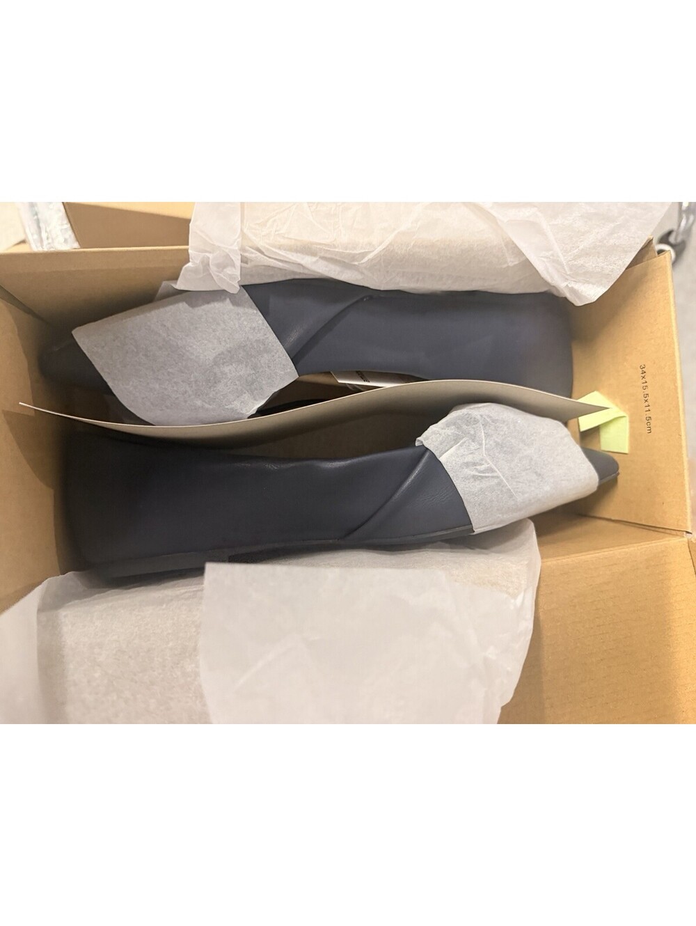 Amazon Essentials Ballet Flats Navy Blue Round Toe Size 13 NEW